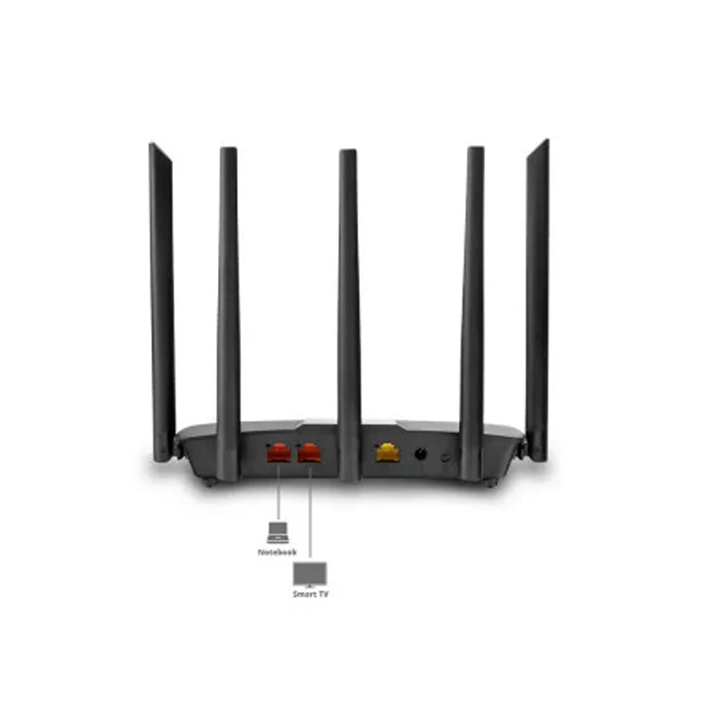 Roteador Wireless Draco AC1200 Ipv6 Dual Band Gigabit 5 Antenas Multilaser - RE017