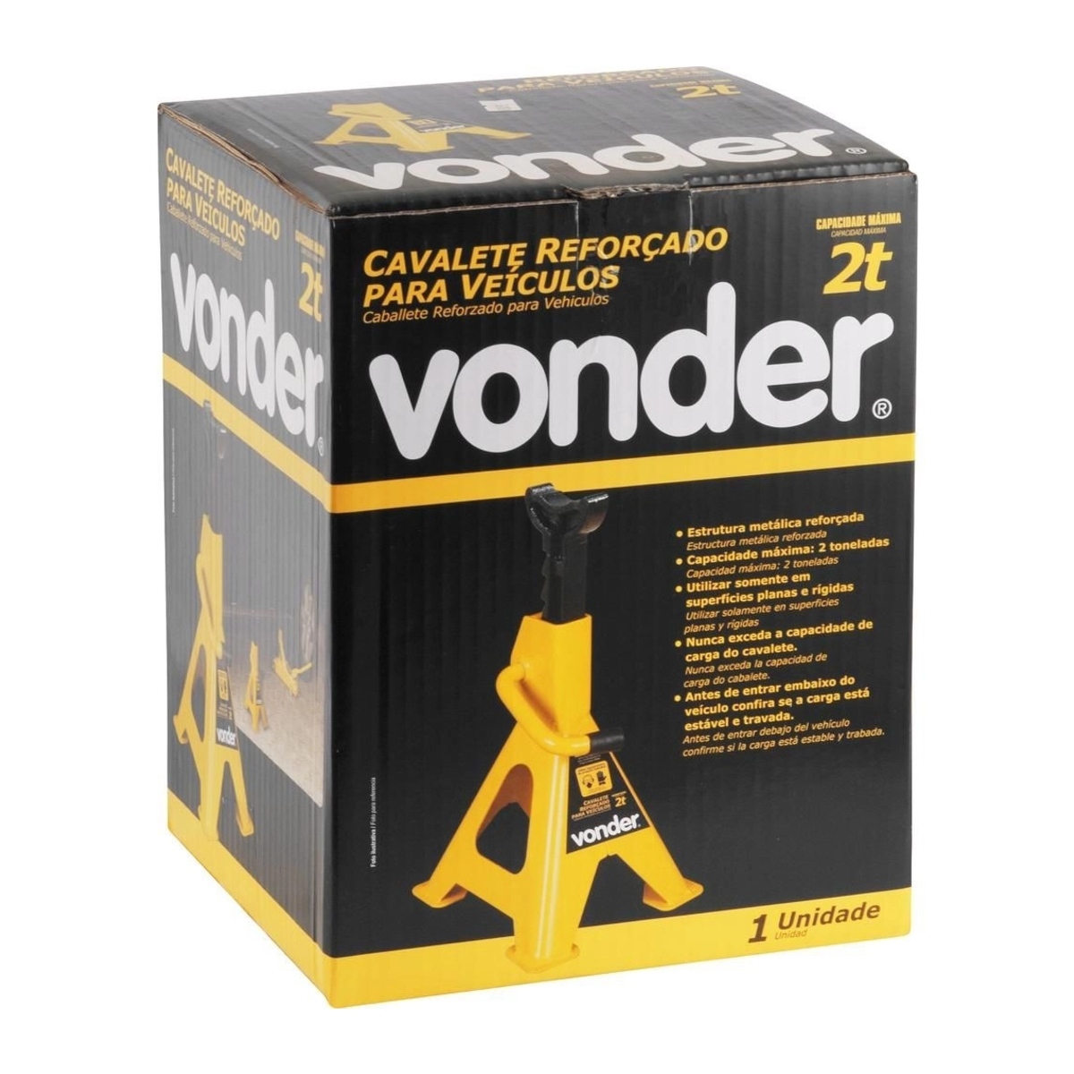Cavalete para Veículos Reforçado 2 Toneladas Vonder - 35.99.200.000
