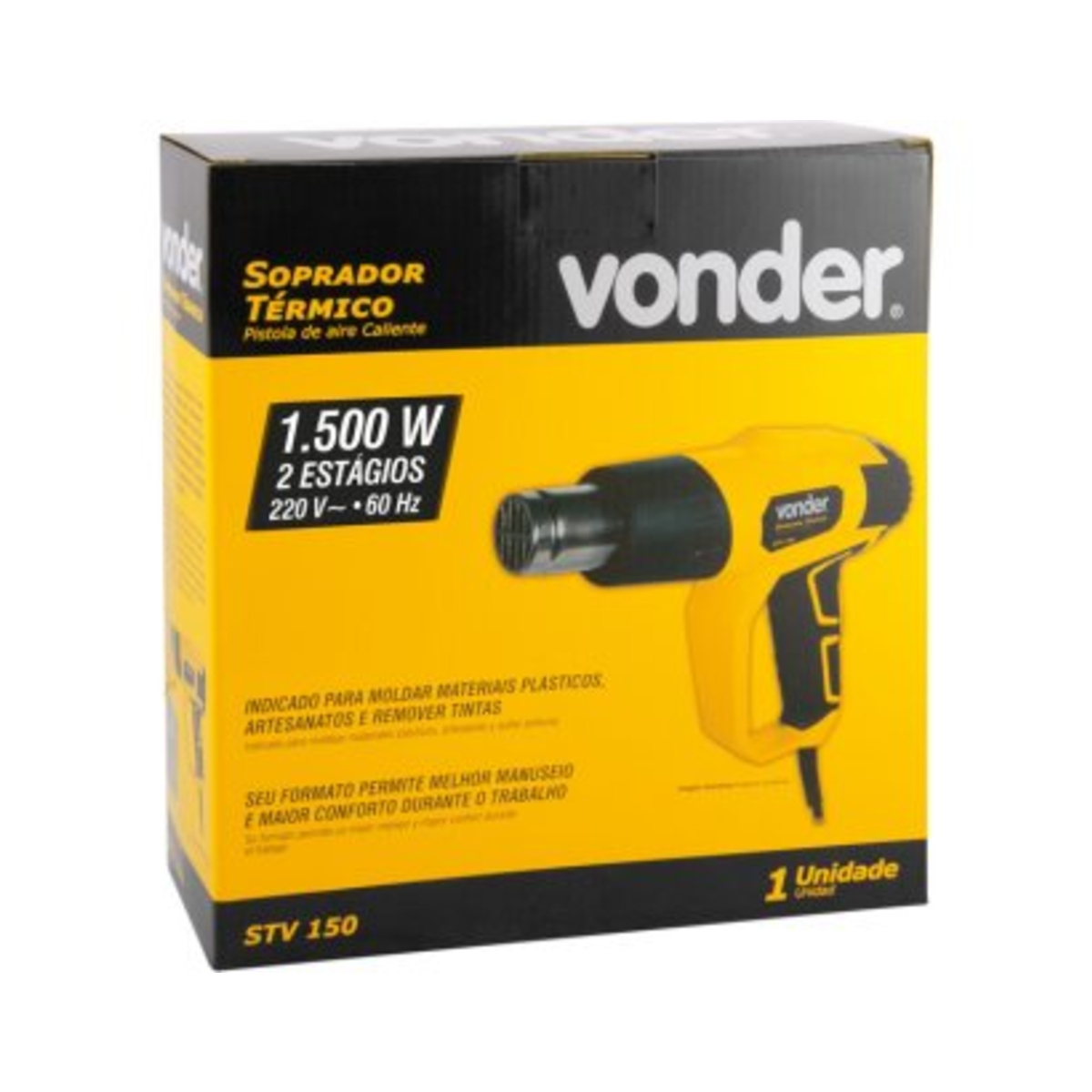 Soprador de Ar Quente Térmico 220V STV150 2 Estágios Com Acessórios Vonder - 60.01.015.230