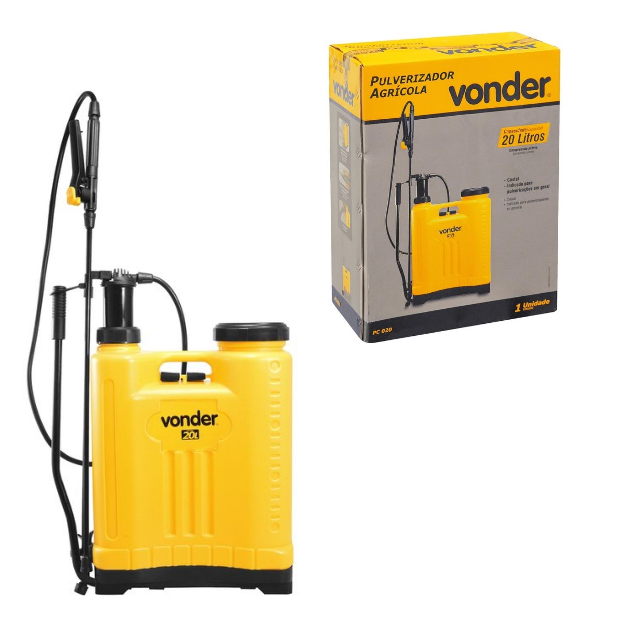 Pulverizador Costal Agrícola 20 Litros PC020 Vonder - 62.40.020.000