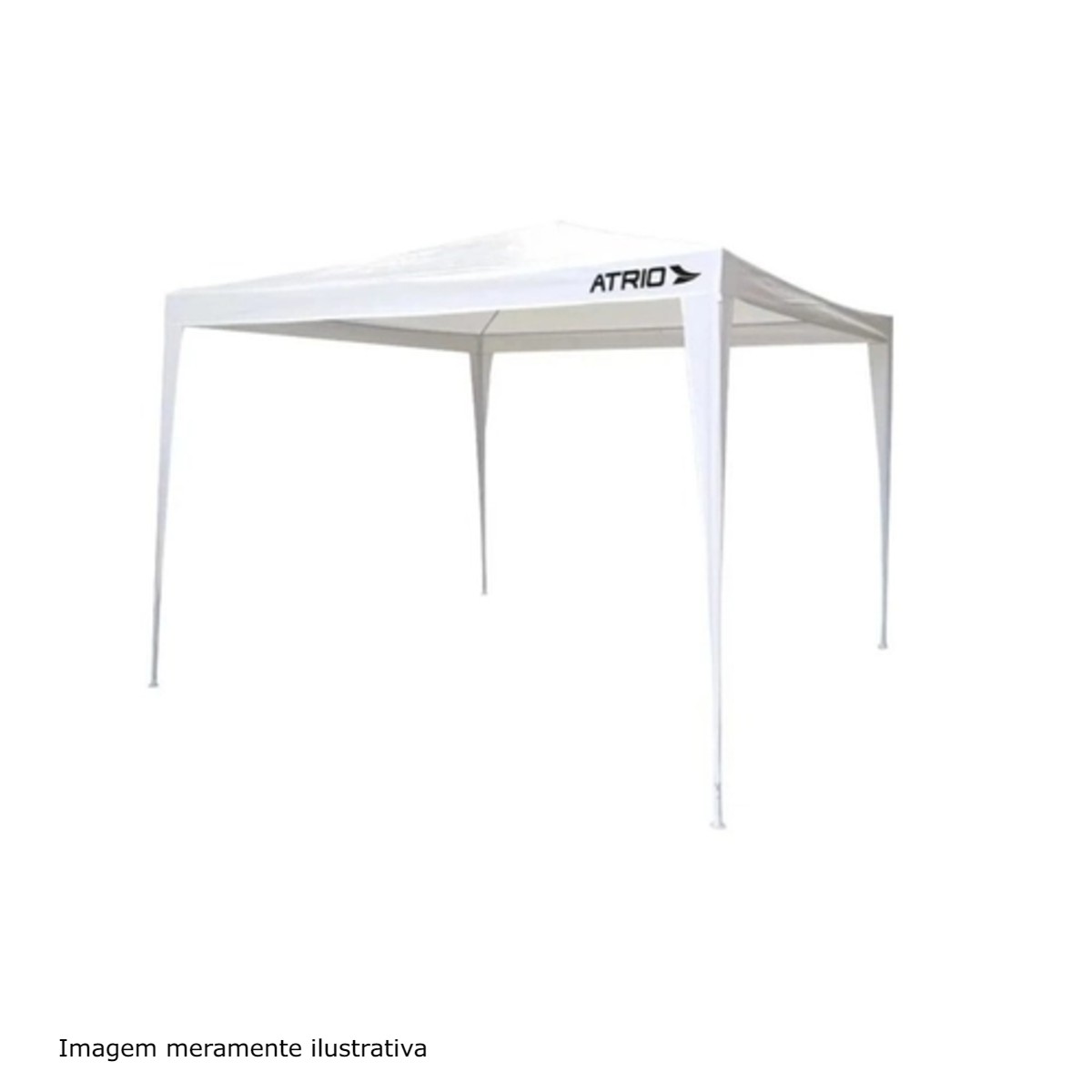 Tenda Gazebo 3,0x3,0x2,45 m Aço e Polietileno Branca Atrio - ES362