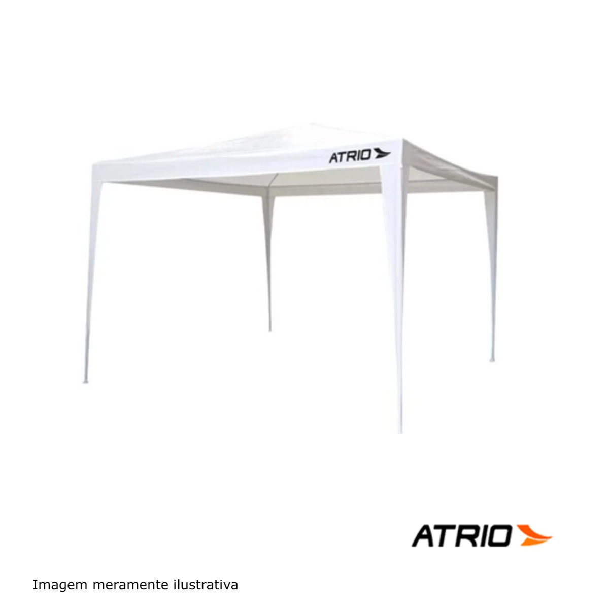 Tenda Gazebo 3,0x3,0x2,45 m Aço e Polietileno Branca Atrio - ES362