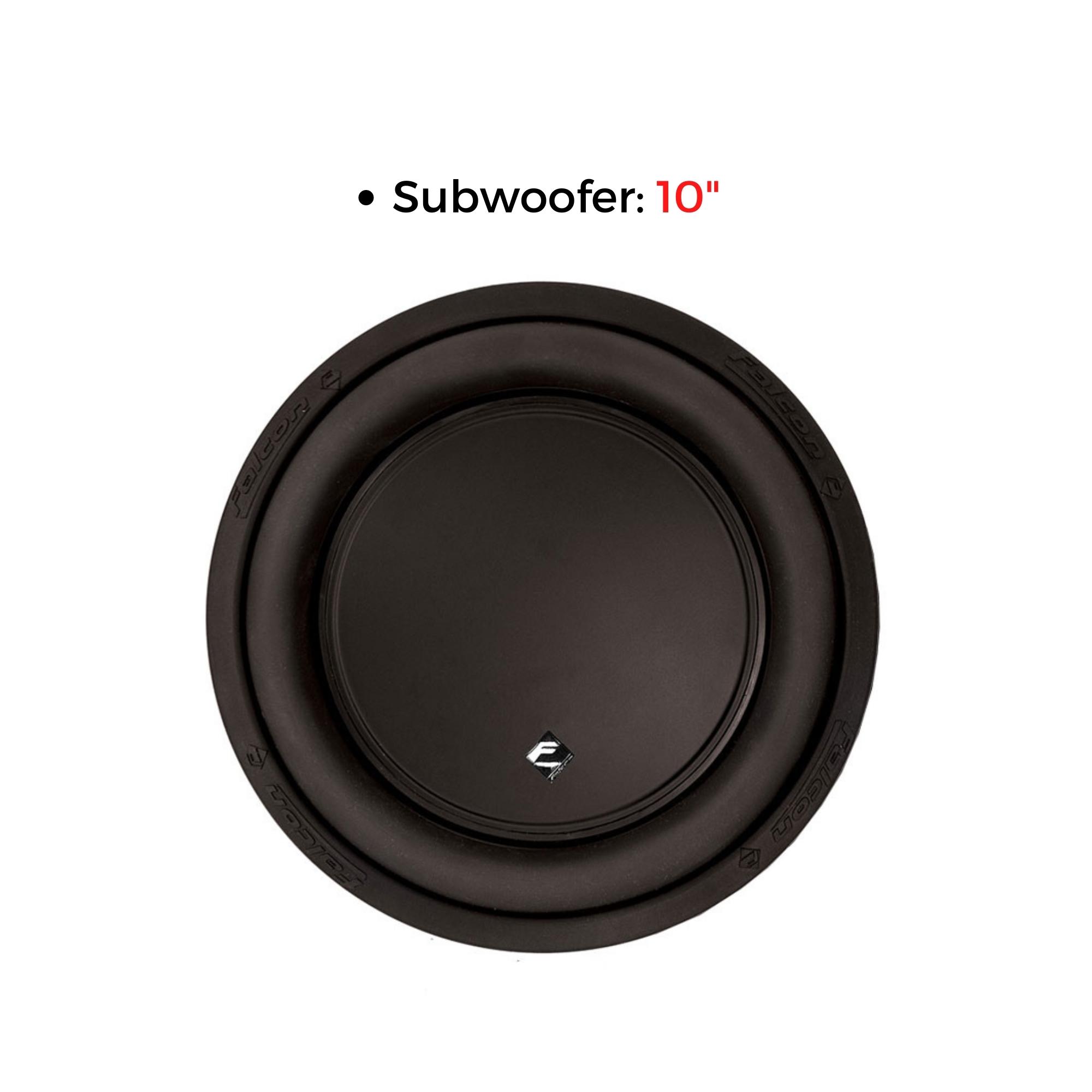 Auto falante Subwoofer 10" 180W RMS 4 Ohms Slim Falcon - DSS36010SL