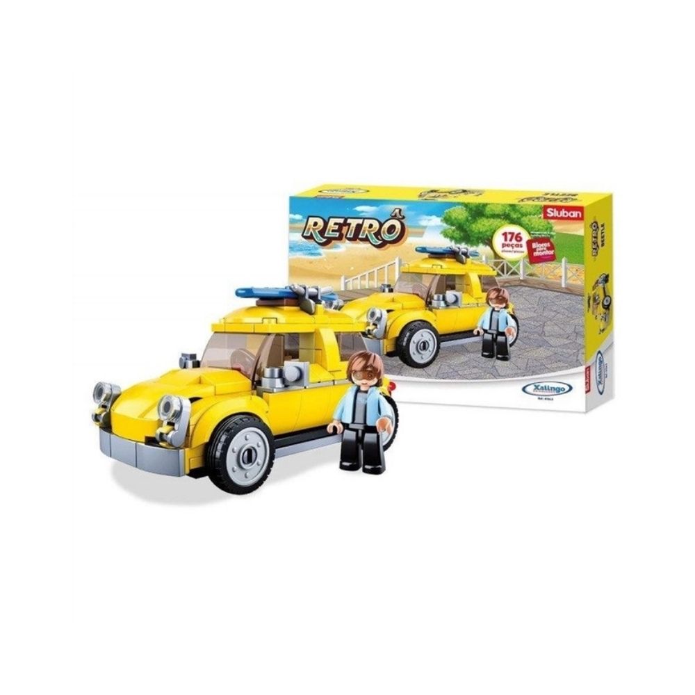 Brinquedo de Montar Retrô Beetle 176 Peças Xalingo - 01343