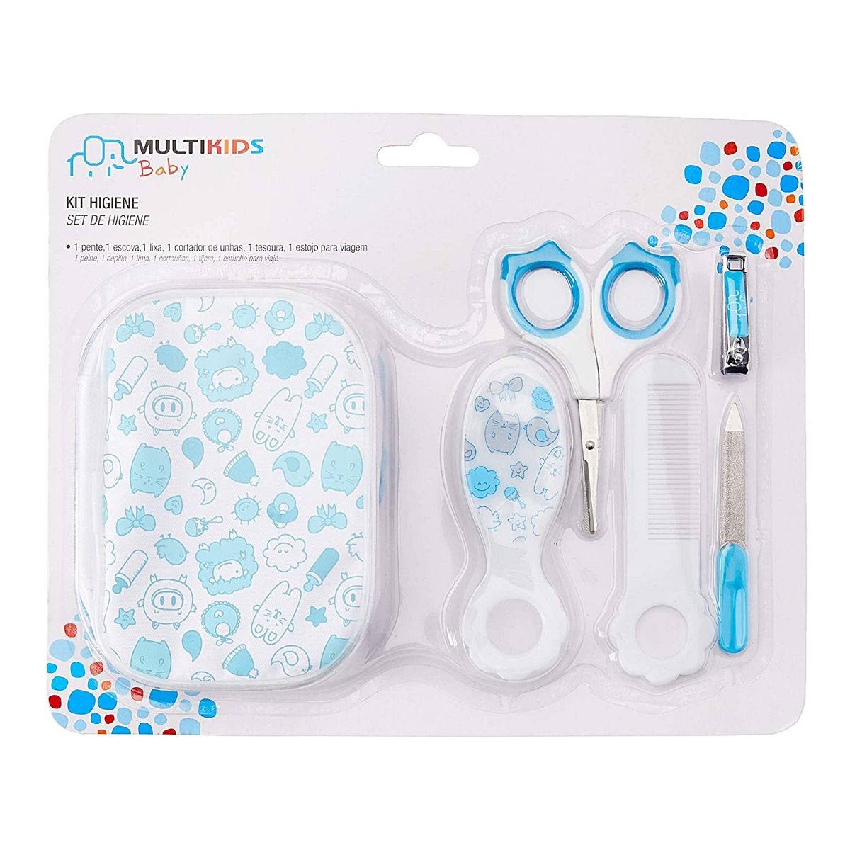 Kit Higiene Azul para Bebês Multikids - BB097