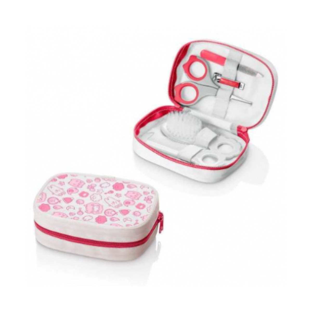 Kit Higiene Pente/Escova e Manicure Rosa Multikids Baby - BB098
