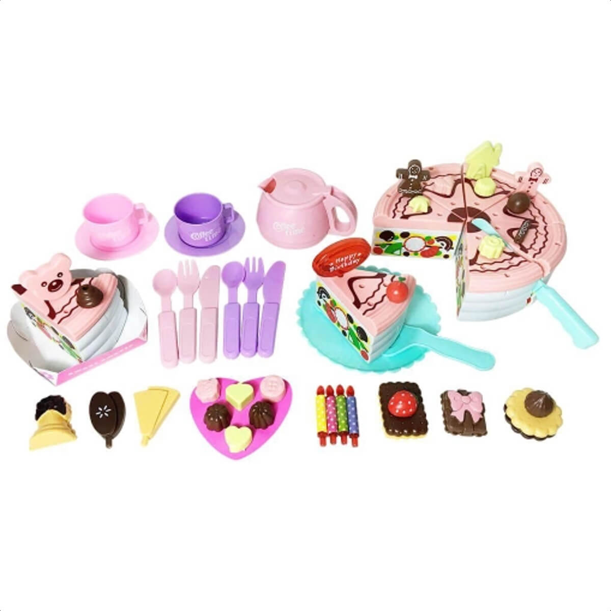 Brinquedo de Alimentos Creative Fun Super Festa Colorido Com Acessórios Multikids - BR640