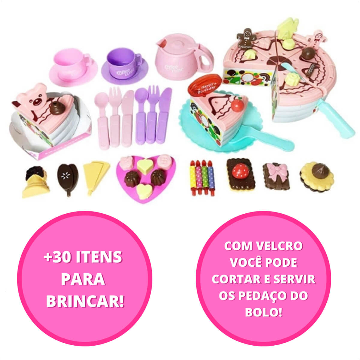 Brinquedo de Alimentos Creative Fun Super Festa Colorido Com Acessórios Multikids - BR640