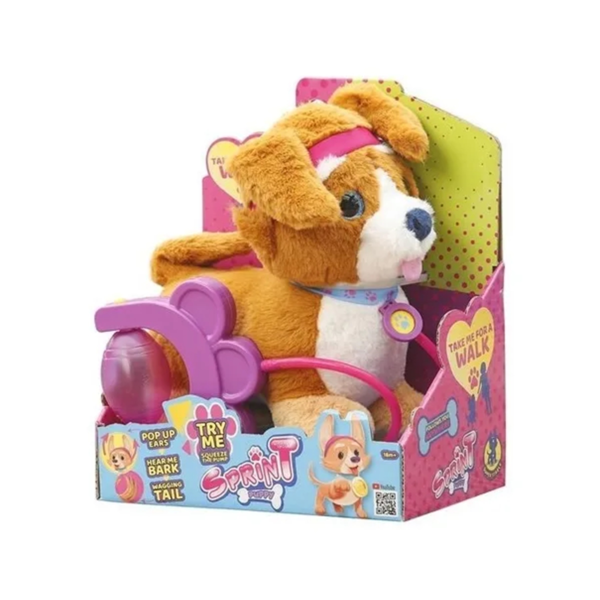 Cachorrinho Pelúcia Walking Latido Brinquedo Elétrico Multikids - BR1195