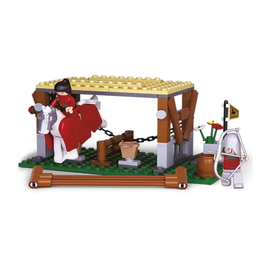 Brinquedo de Montar Cavaleiros Estábulo 129 peças Multikids - BR1343