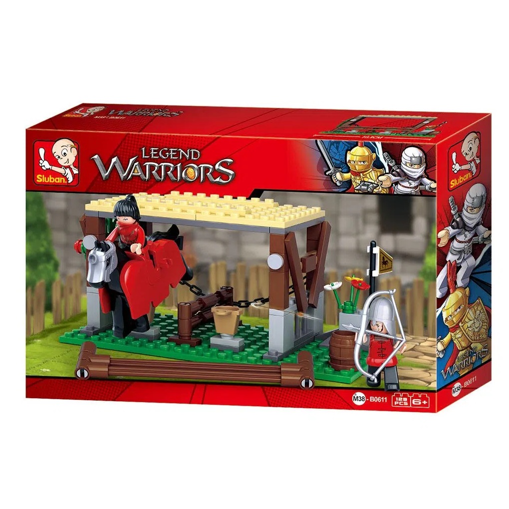 Brinquedo de Montar Cavaleiros Estábulo 129 peças Multikids - BR1343
