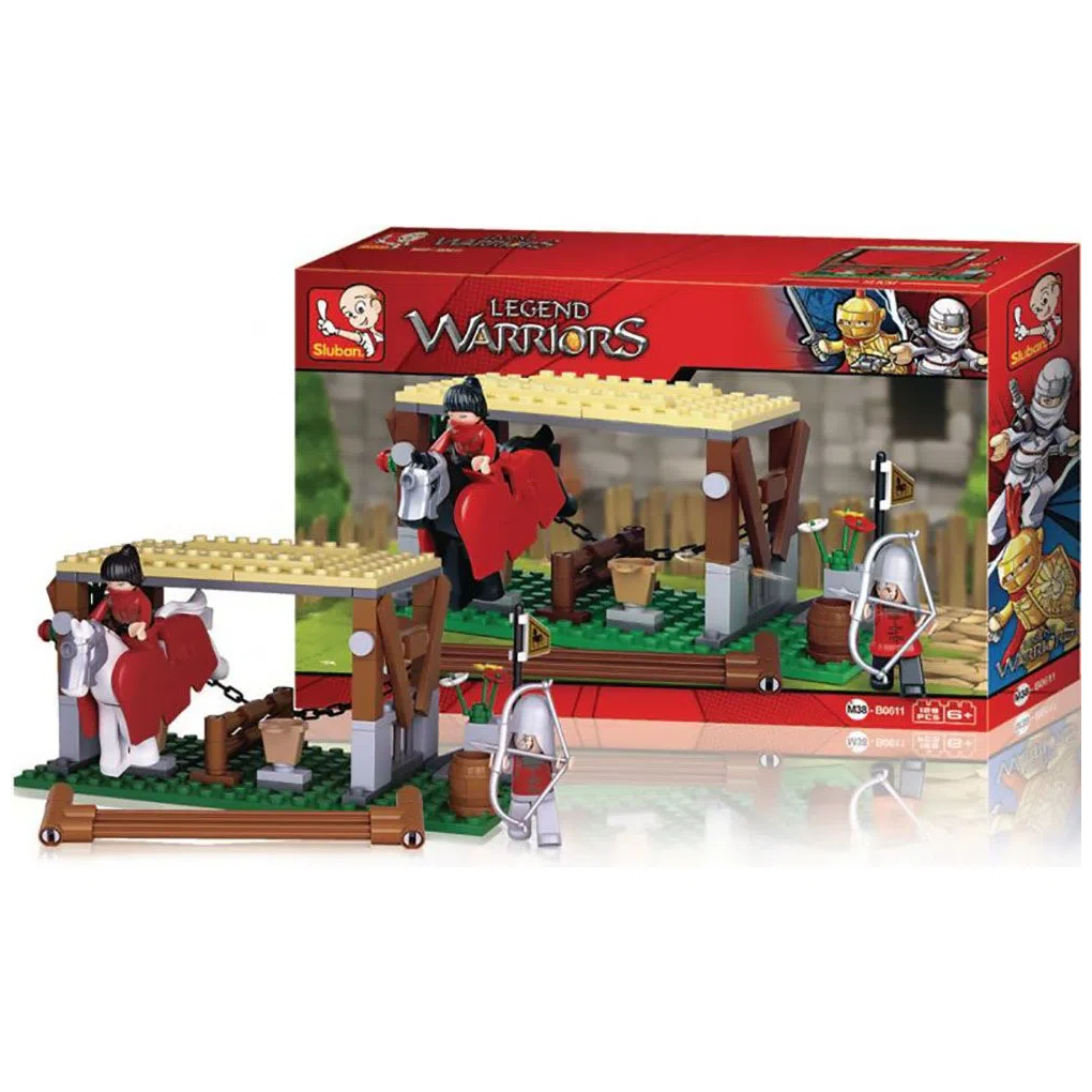 Brinquedo de Montar Cavaleiros Estábulo 129 peças Multikids - BR1343
