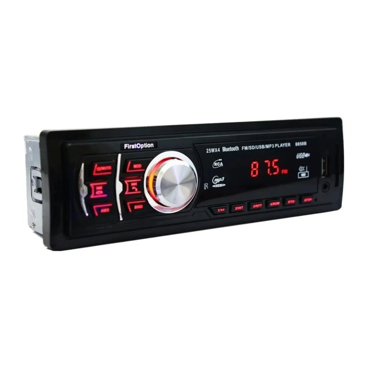 Som Automotivo MP3/BT/SDCARD/FM/USB/AUX com Controle First Option 2019-02 M-8850B