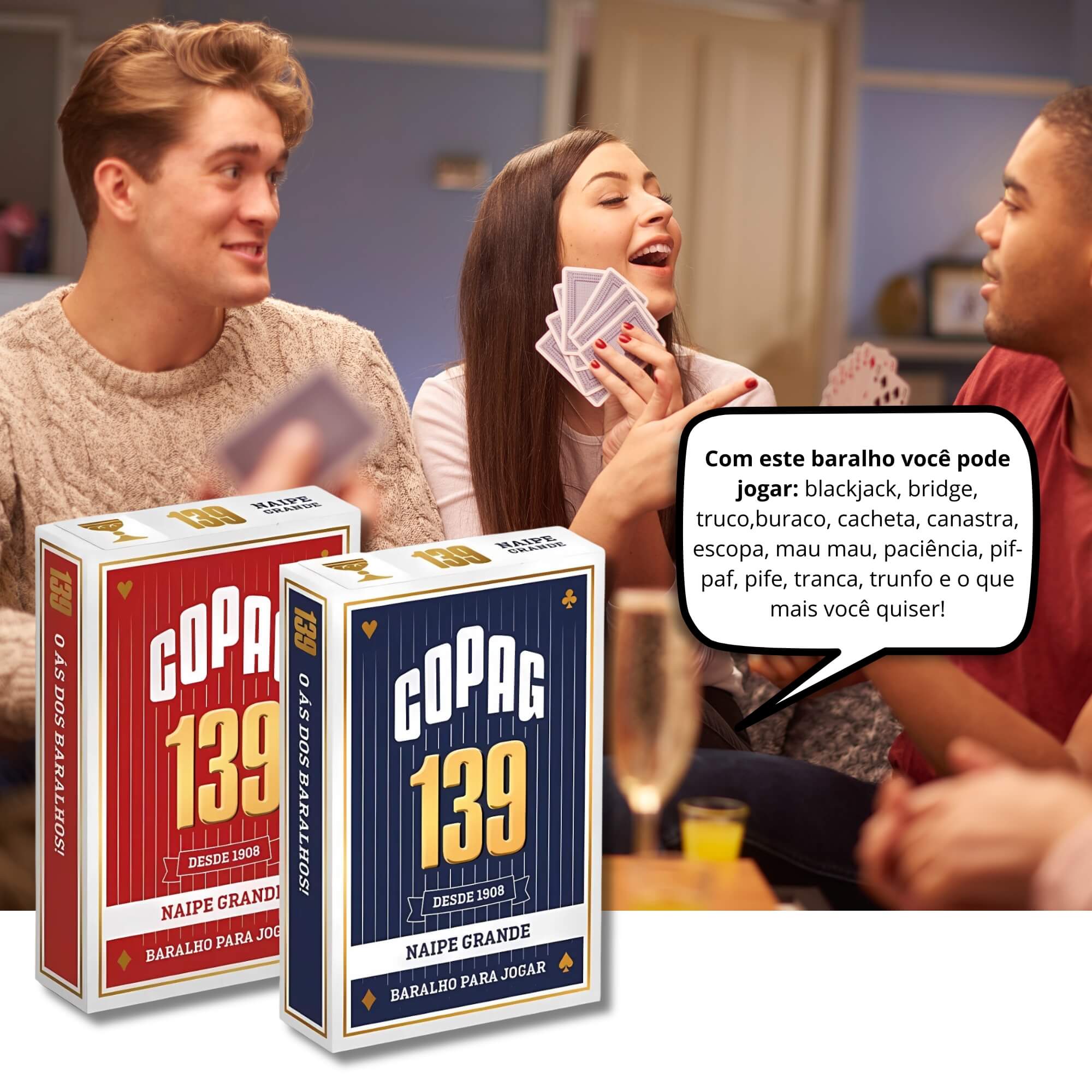 Baralho Copag 139 Couche Naipe Grande Caixa com 12