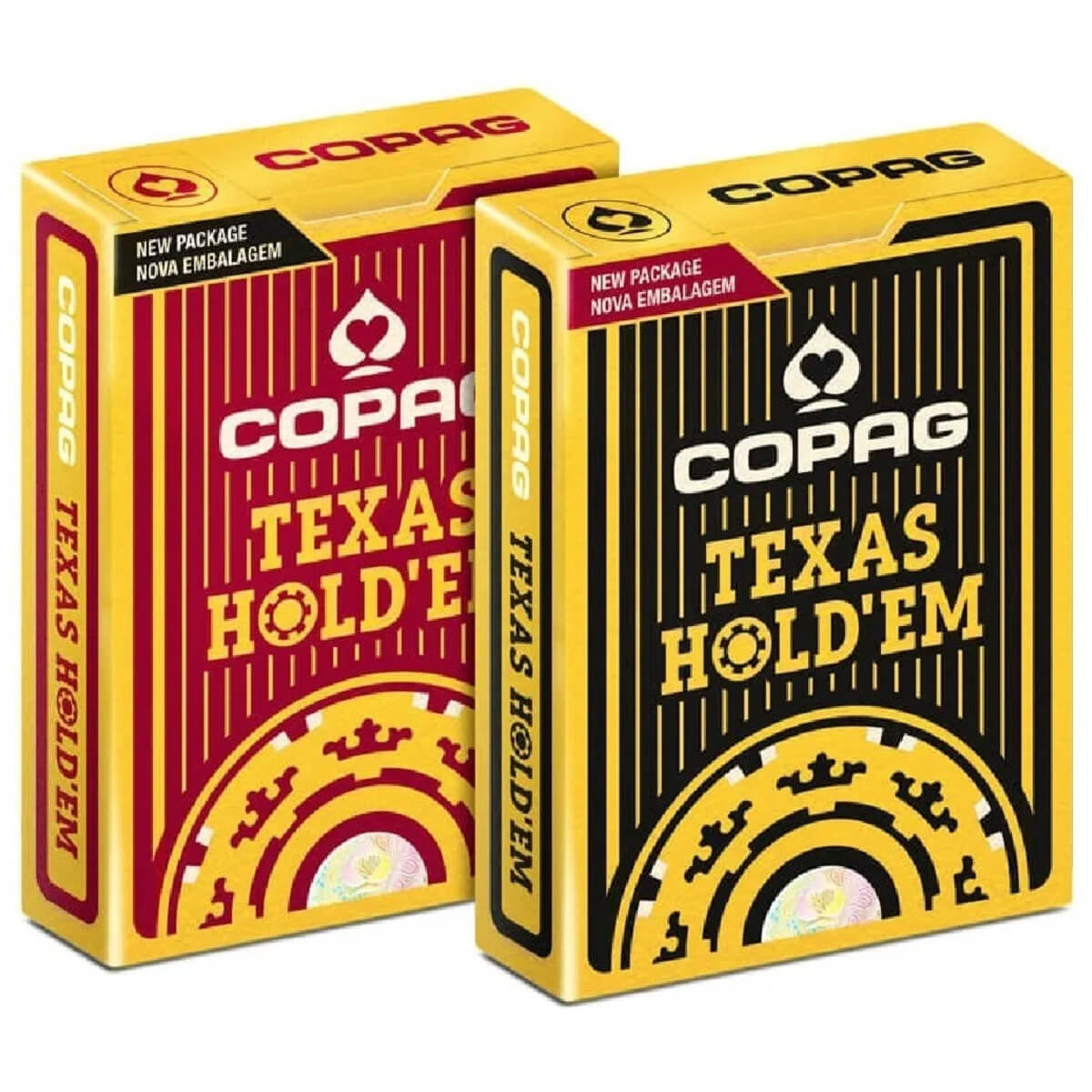 Kit Baralho Copag Texas Holdem Poker Caixa com 12 Unidades 100% Plástico em PVC - 94886