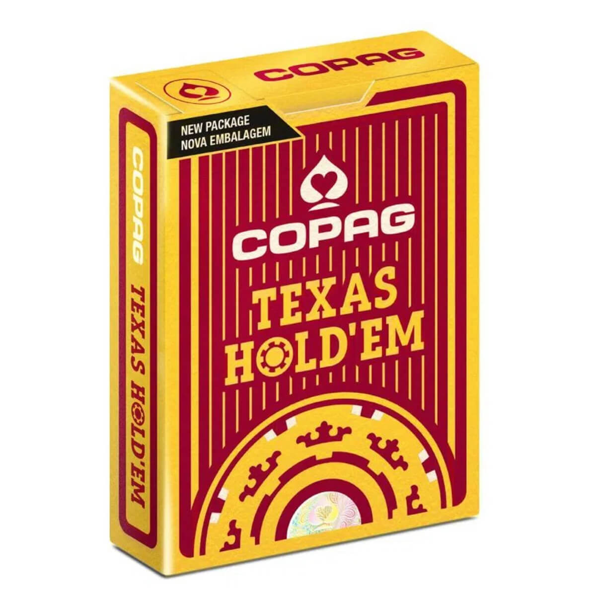 Kit Baralho Copag Texas Holdem Poker Caixa com 12 Unidades 100% Plástico em PVC - 94886
