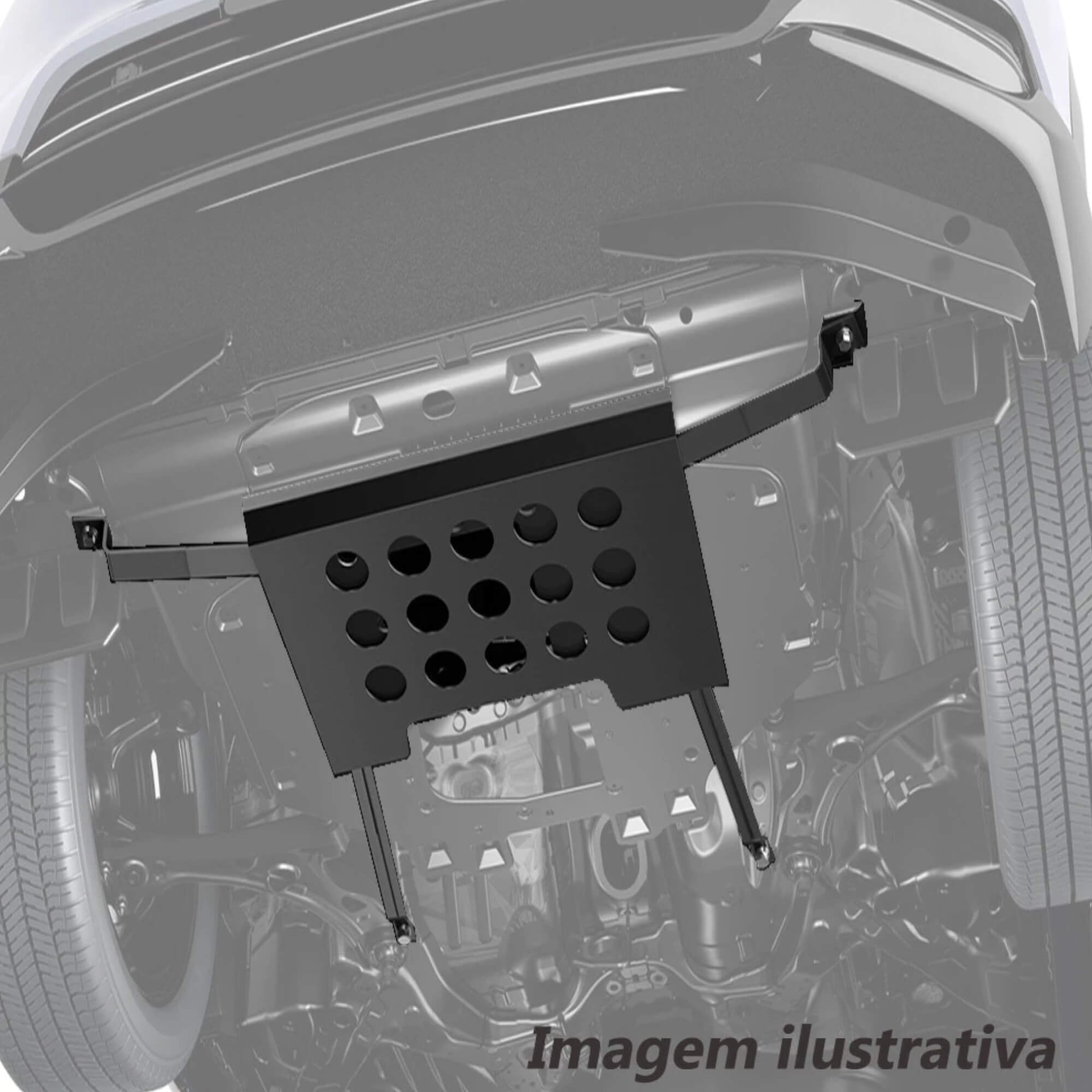 Protetor de Cárter Peito de Aço 1,2mm Chery Arrizo 6 2021 a 2024 Atos - AT-7715