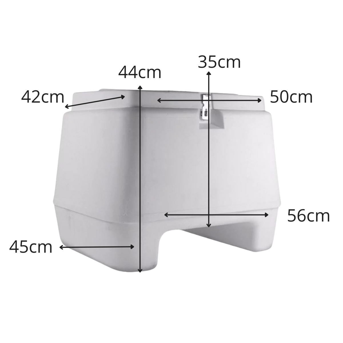 Baú Bauleto 80 Litros Branco para Moto Plástico Injetado Pro Tork - BP-05BC