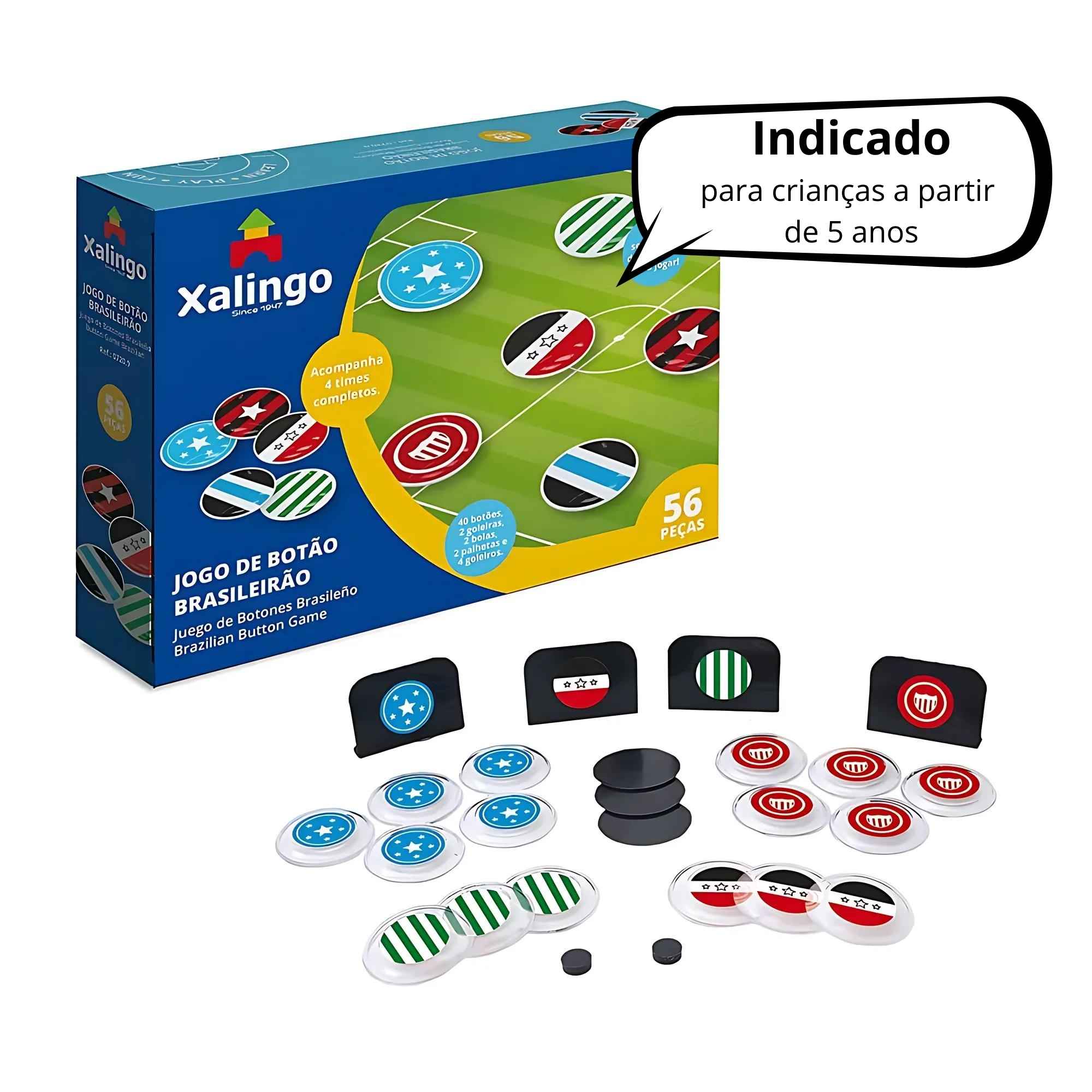 Jogo de Futebol Botão Brasileirão com 6 opções de Time Xalingo - 07209