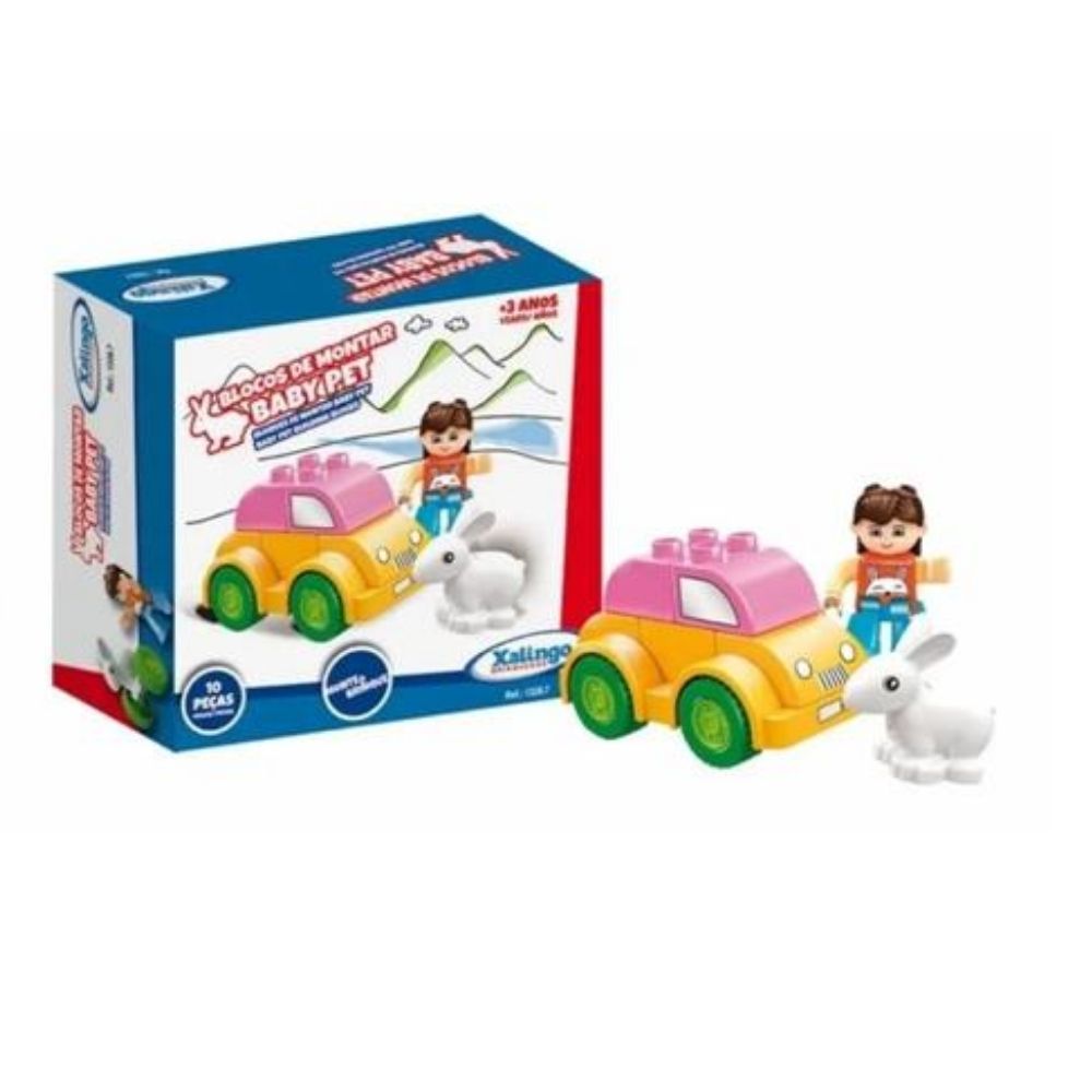 Blocos de Encaixe  Baby Pet Xalingo 10 Peças  Xalingo -  13387