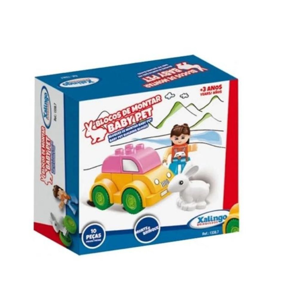 Blocos de Encaixe  Baby Pet Xalingo 10 Peças  Xalingo -  13387