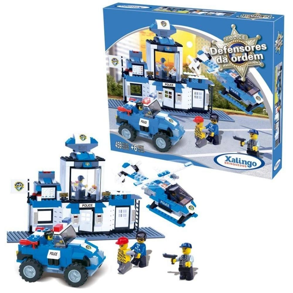 Brinquedo de Montar Defensores da Ordem Polícia 459 Peças Xalingo -  06854