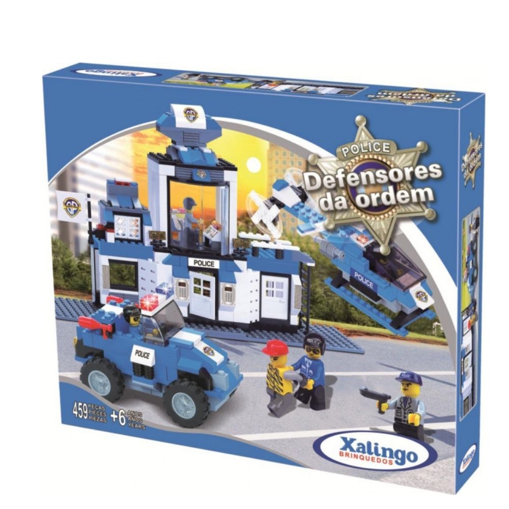 Brinquedo de Montar Defensores da Ordem Polícia 459 Peças Xalingo -  06854