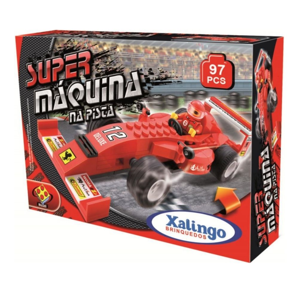 Brinquedo de Montar Super Máquina na Pista 97 Peças Xalingo -  06398
