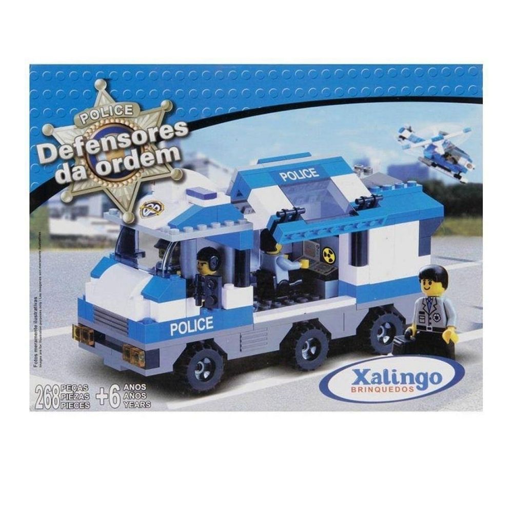 Brinquedo de Montar Defensores da Ordem Polícia 268 Peças Xalingo - 06843