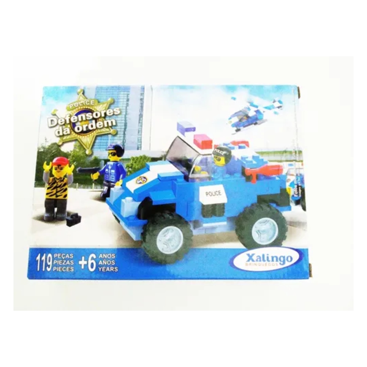 Brinquedo de Montar Defensores da Ordem Polícia 119 Peças Xalingo - 06832