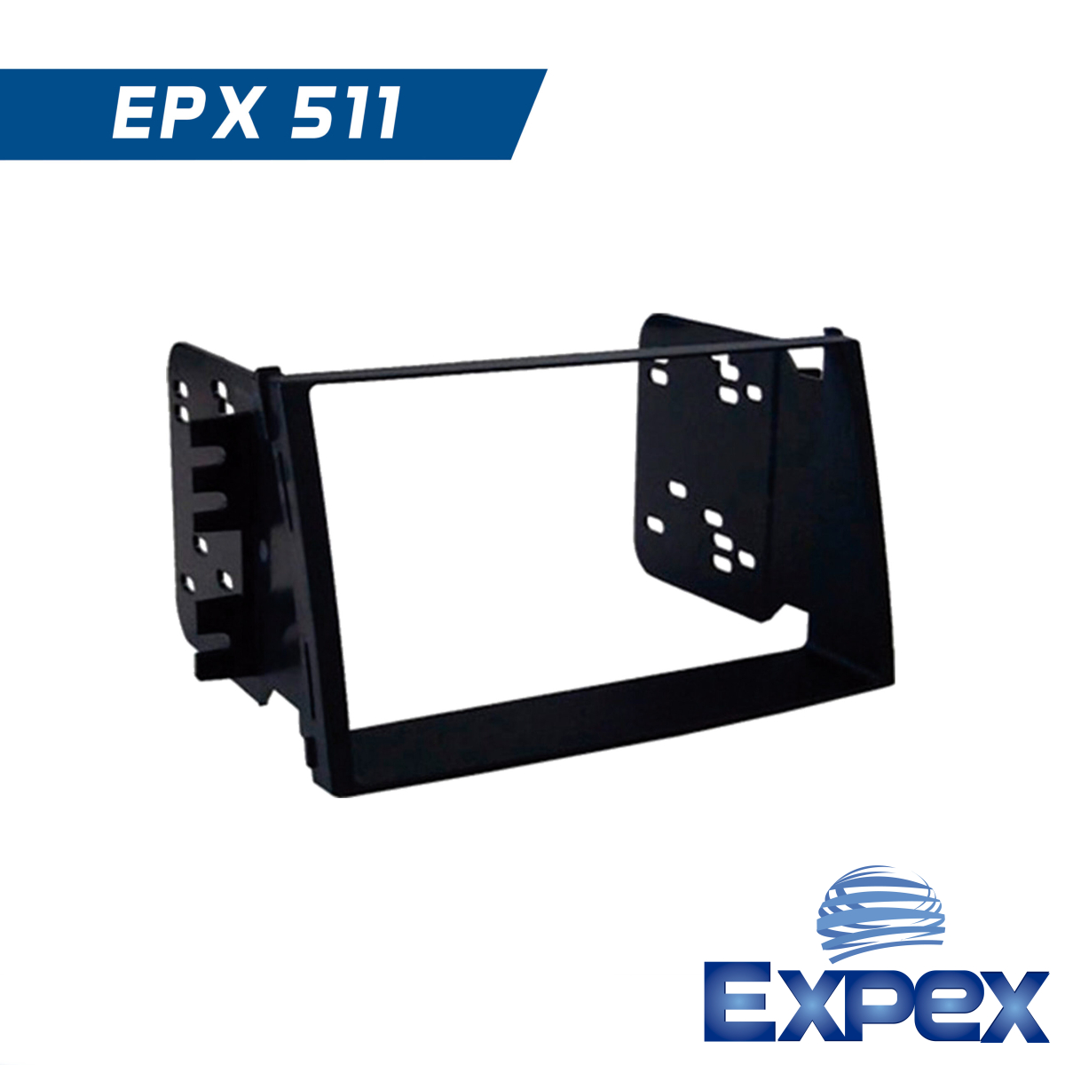 Moldura 2 Din Kia Soul 2009 até 2011 Preta Expex - EPX 511