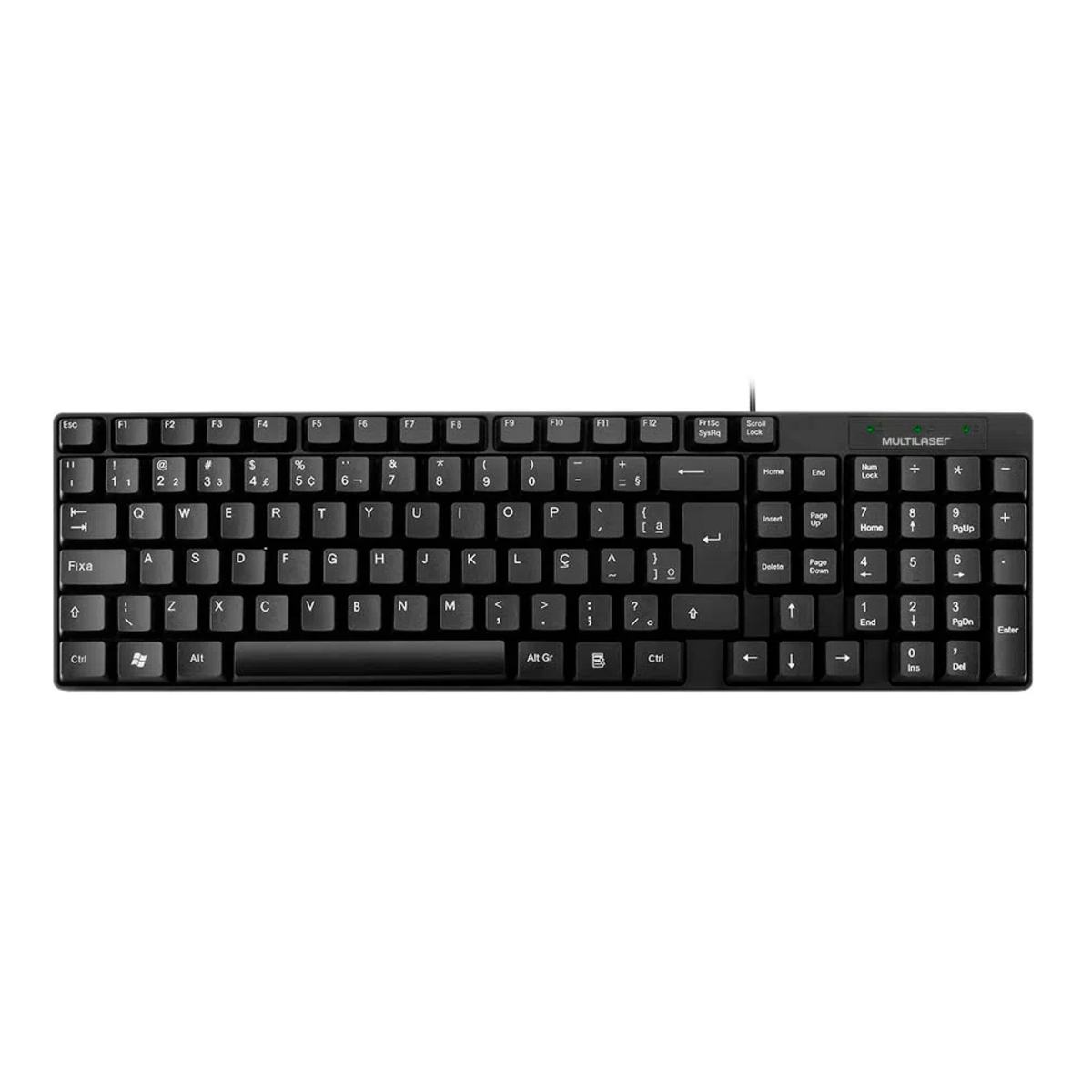 COMP Kit 10 Teclados TC193BU USB Slim e Mouses MO300 Classic 1200DPI Preto Multilaser