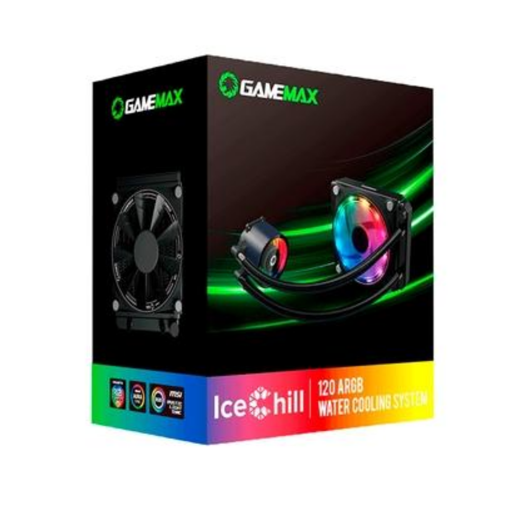 Water Cooler Gamemax Ice Chill 120 ARGB 120x120 1-Fan com Controle