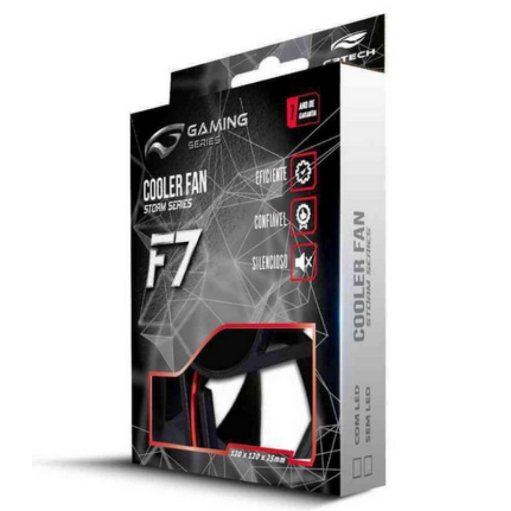 Cooler para Gabinete 120X120 LED Azul STORM C3Tech F7-L100BL