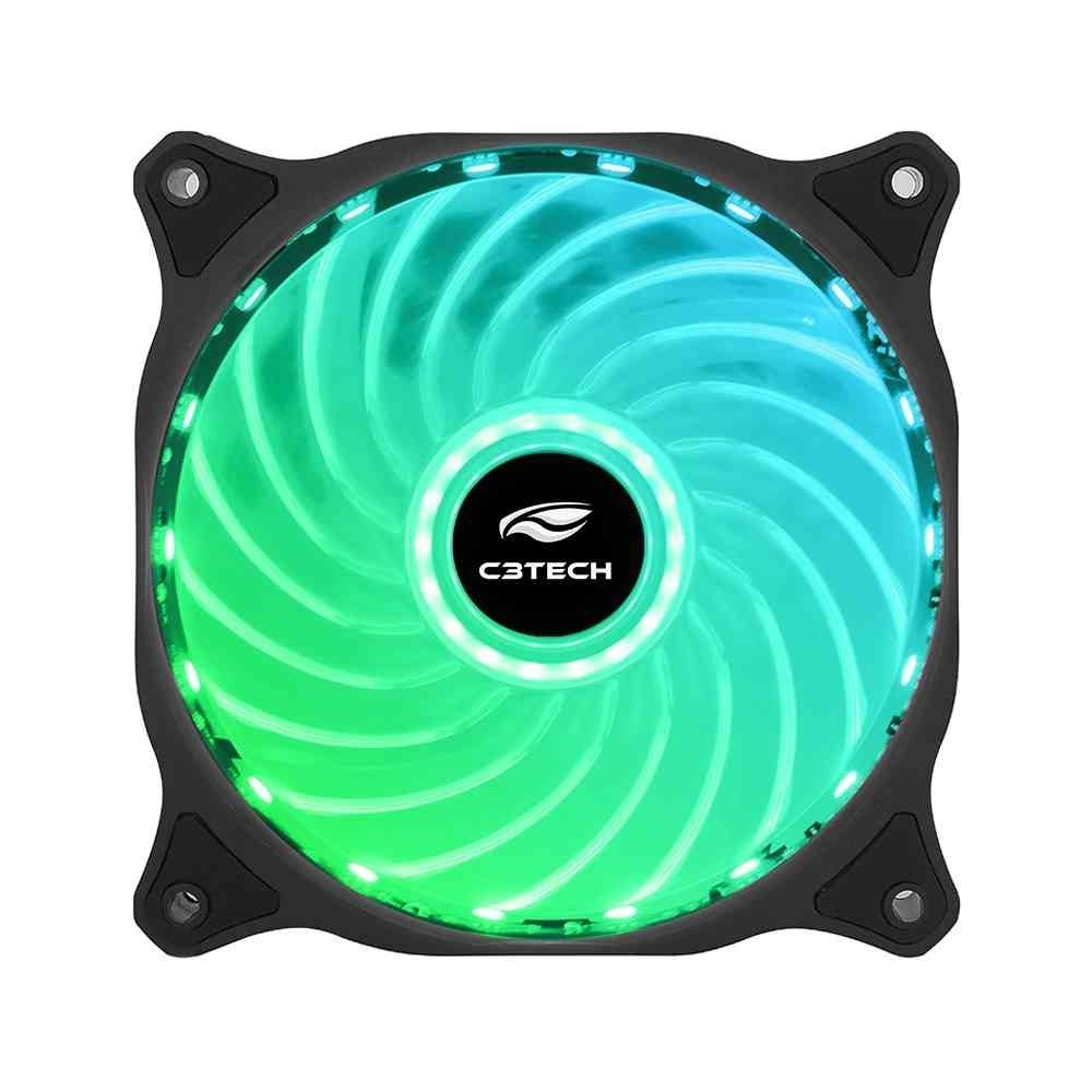 Cooler para Gabinete 120X120 18LED RGB STORM C3Tech - F9-L150RGB
