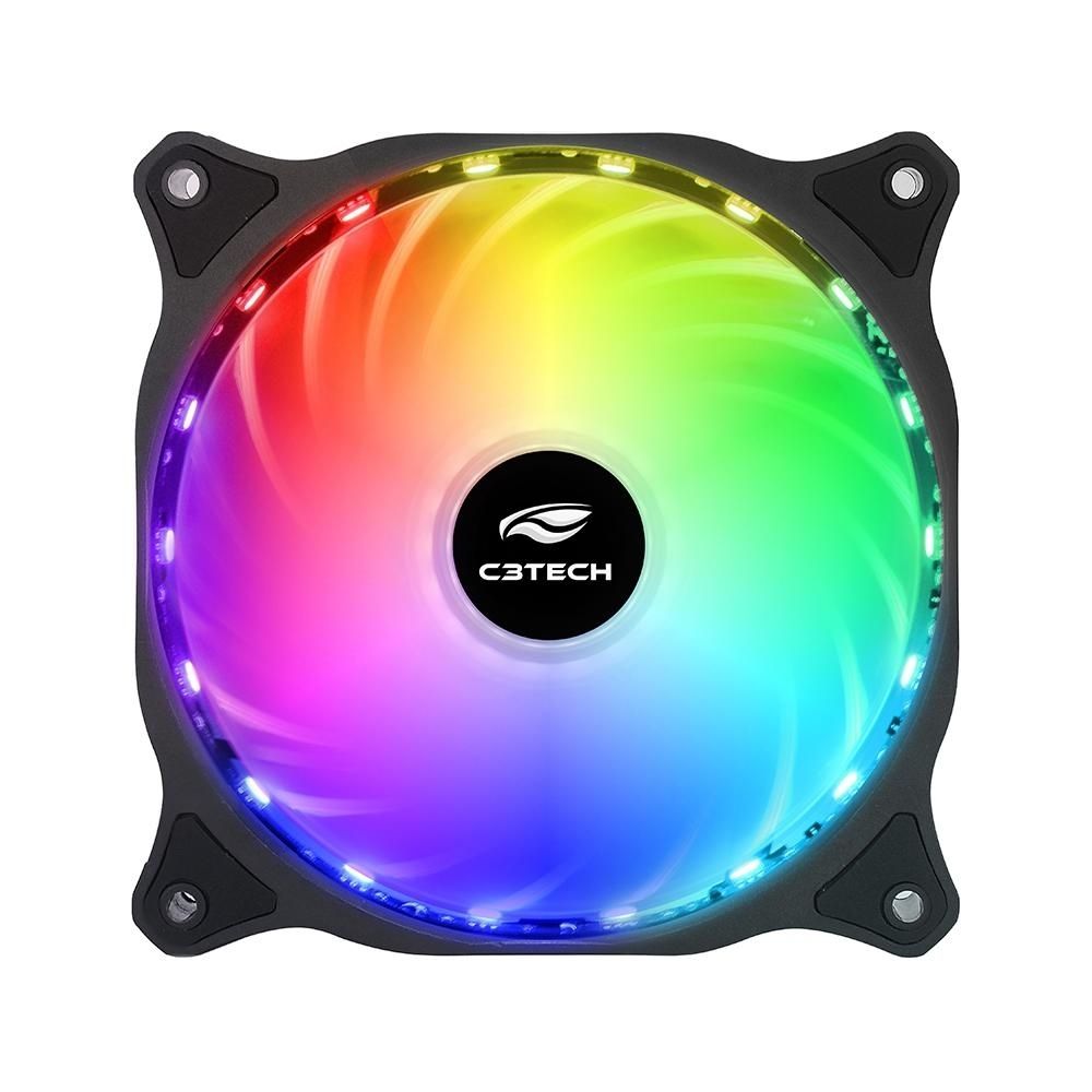 Cooler para Gabinete 120X120 18LED RGB STORM C3Tech - F9-L150RGB