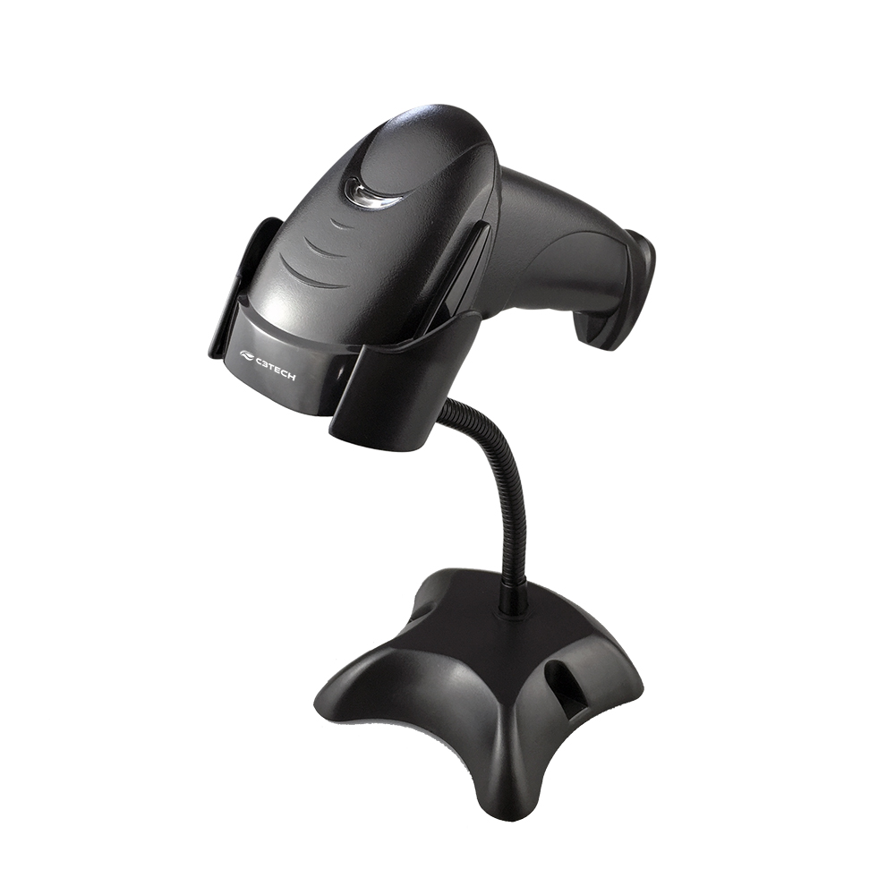 Leitor CCD Código de Barras USB Laser / Boleto com suporte C3Tech - LB-50BK