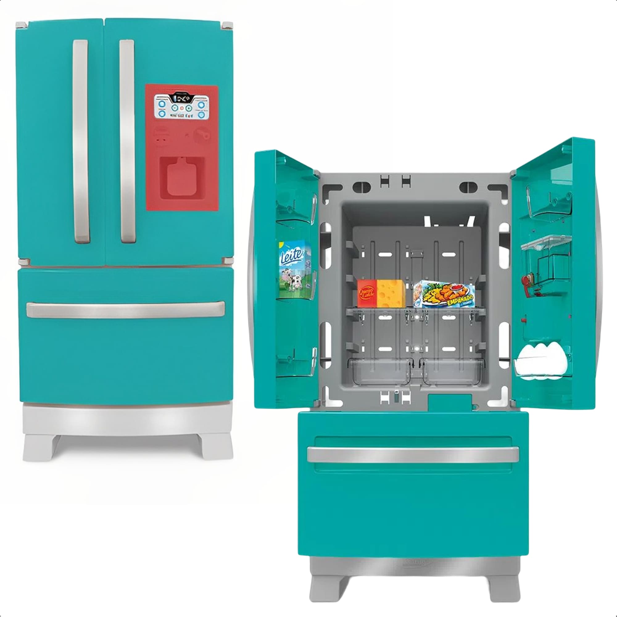Geladeira de Brinquedo Refrigerador Infantil Side By Side Mini Chef Fun Xalingo - 0444.3