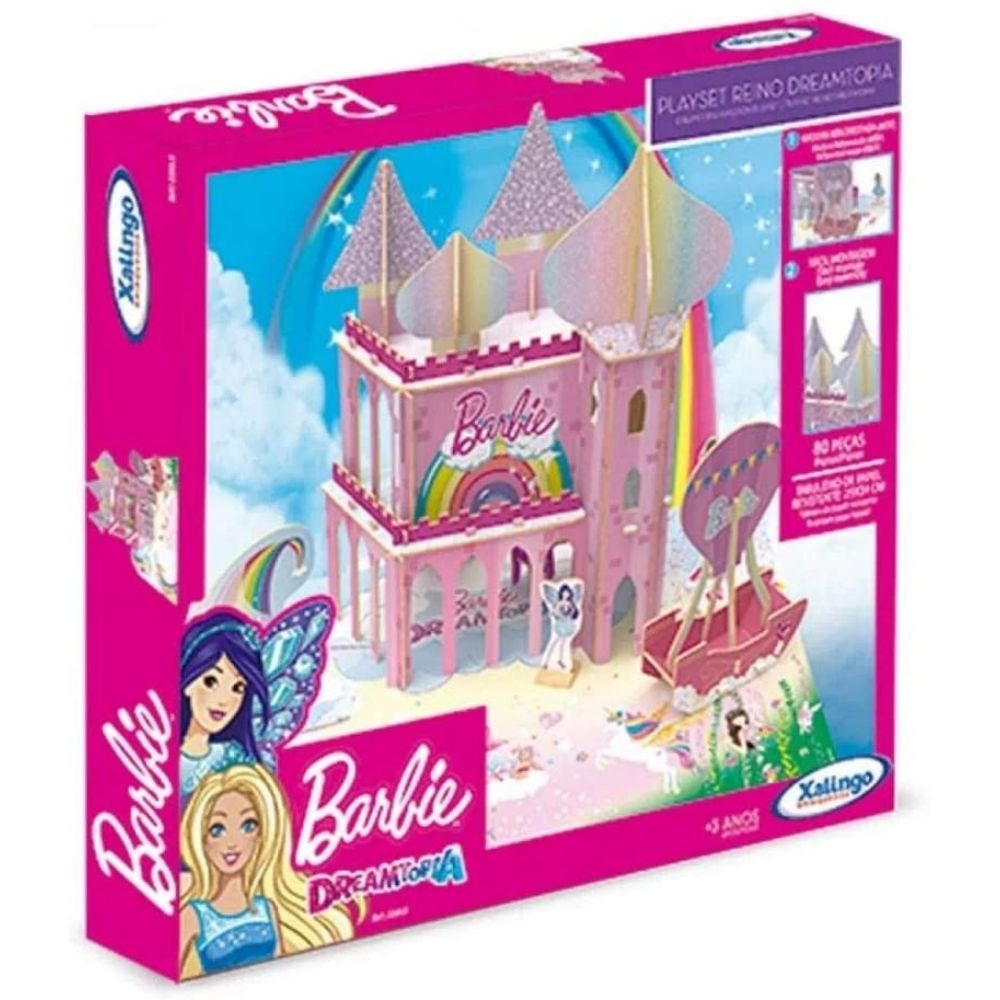 Brinquedo Playset Reino Dreamtopia Barbie Castelo Tridimensional  Xalingo - 2266.5