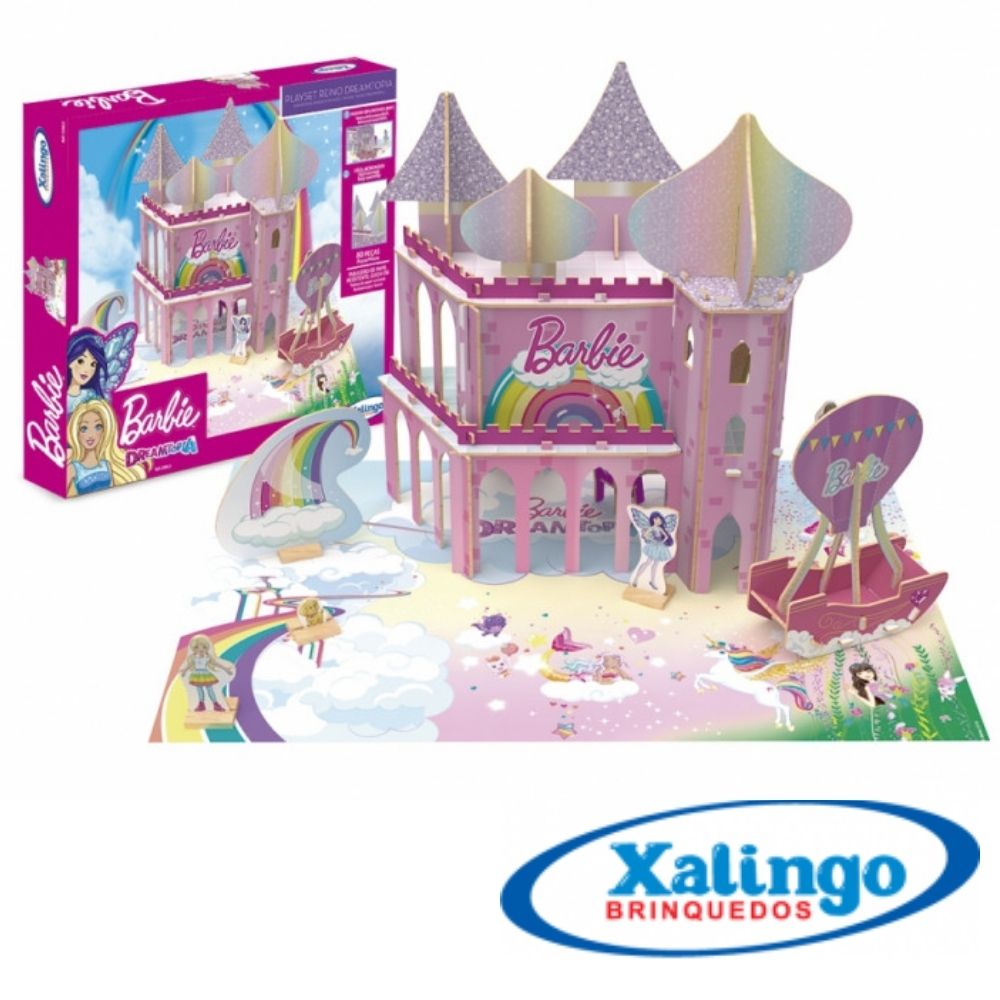 Brinquedo Playset Reino Dreamtopia Barbie Castelo Tridimensional  Xalingo - 2266.5