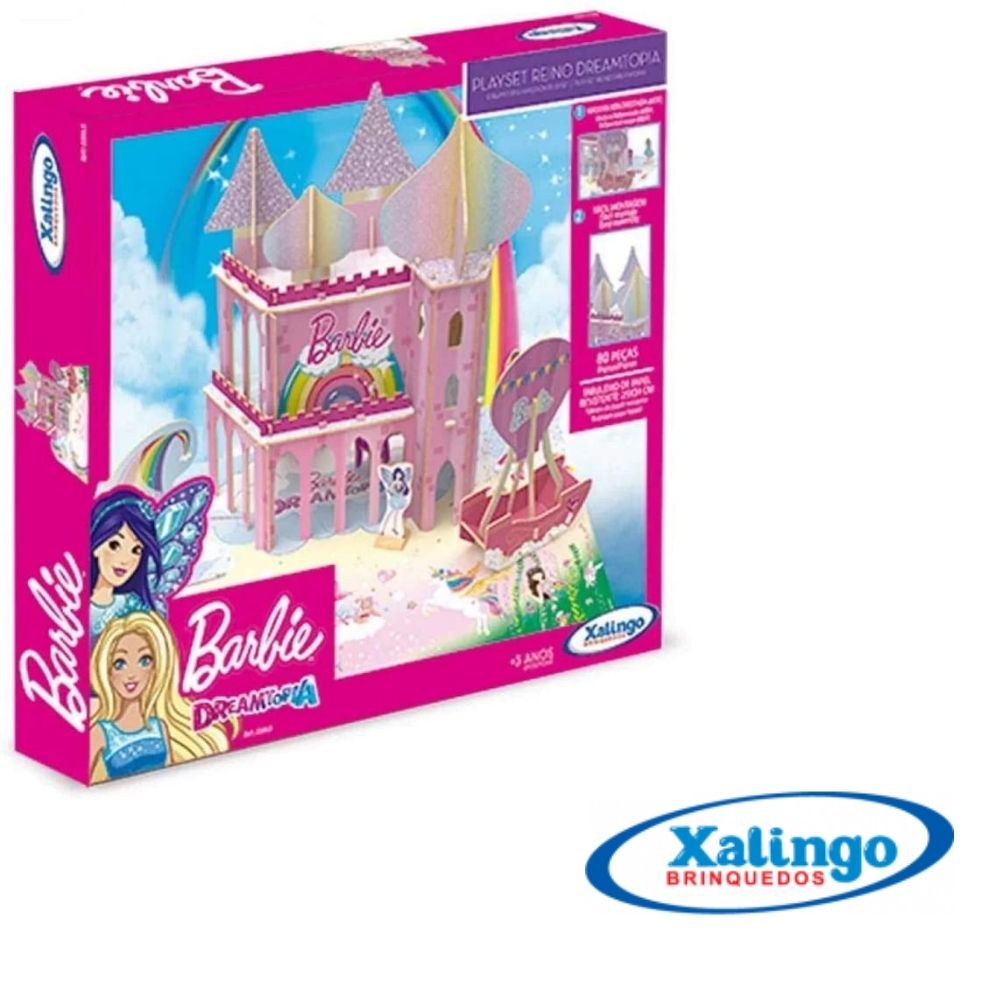 Brinquedo Playset Reino Dreamtopia Barbie Castelo Tridimensional  Xalingo - 2266.5