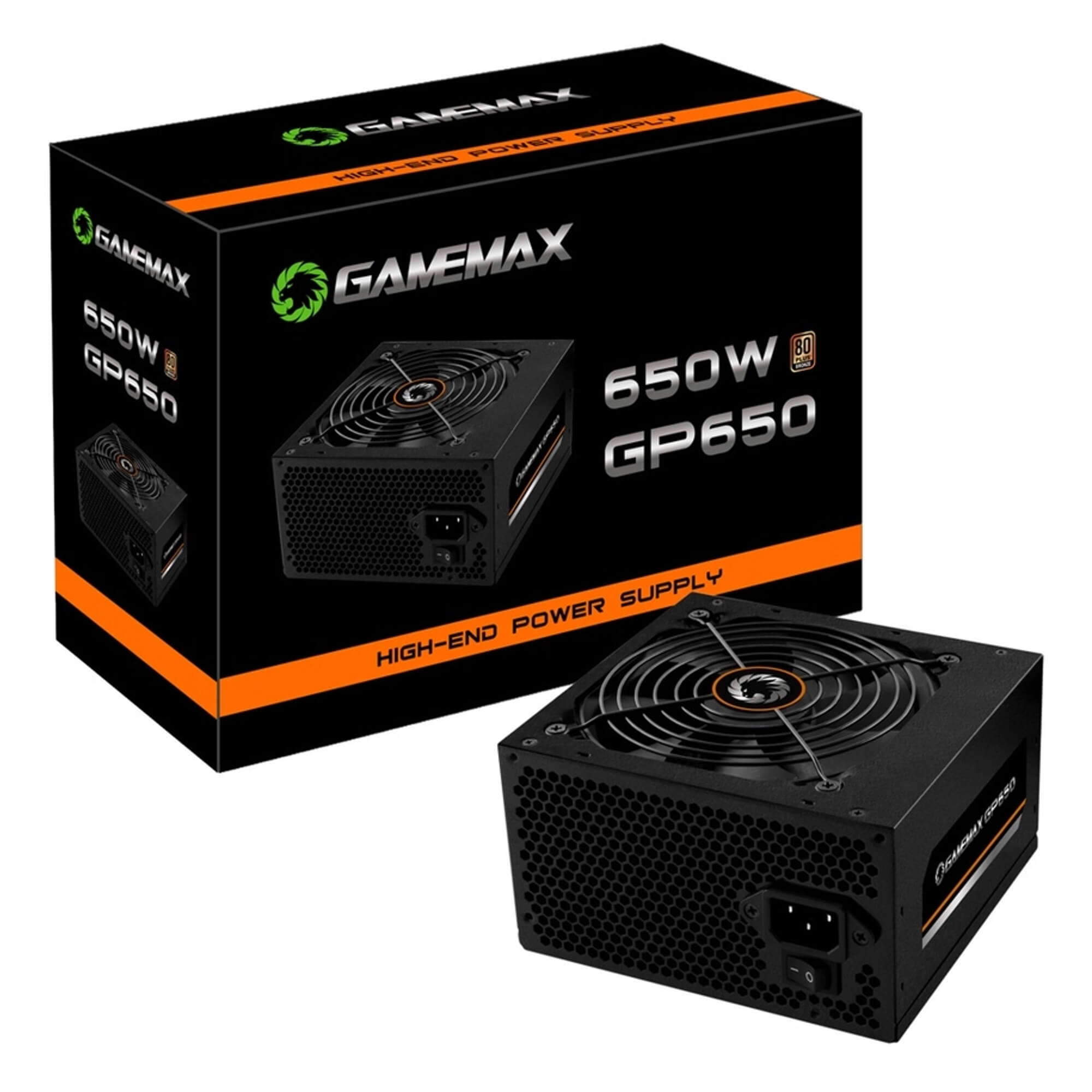 Fonte ATX 650W Gamer GP650 Real 80 Plus Bronze PFC Ativo Preta Gamemax 001000054 / 010000201