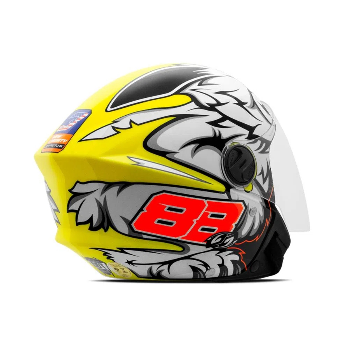 Capacete New Liberty Three GP 88 Amarelo Fosco Tamanho 56 CAP-757AM Pro Tork