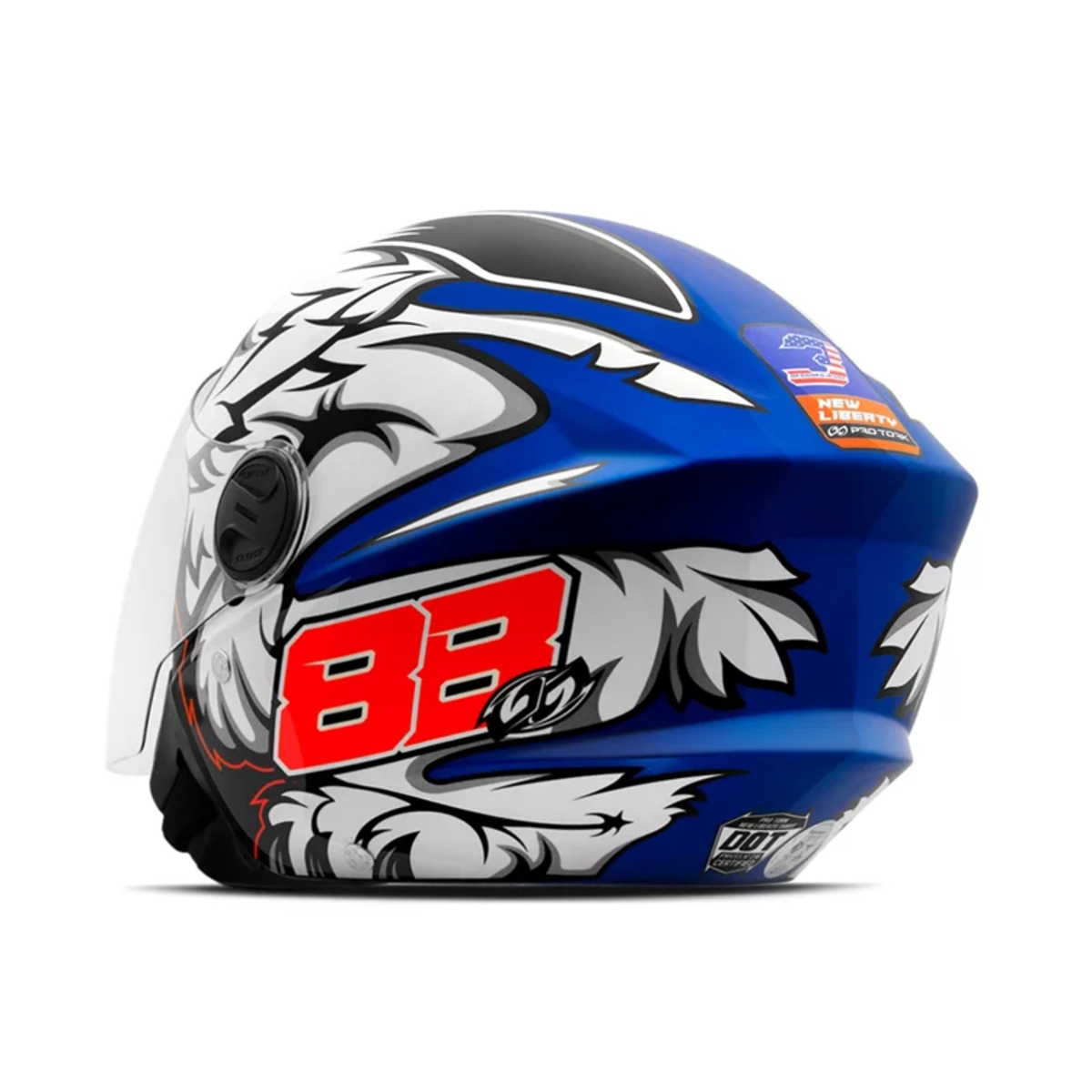 Capacete New Liberty Three GP 88 Azul Fosco Tam. 56 CAP-757AZ Pro Tork