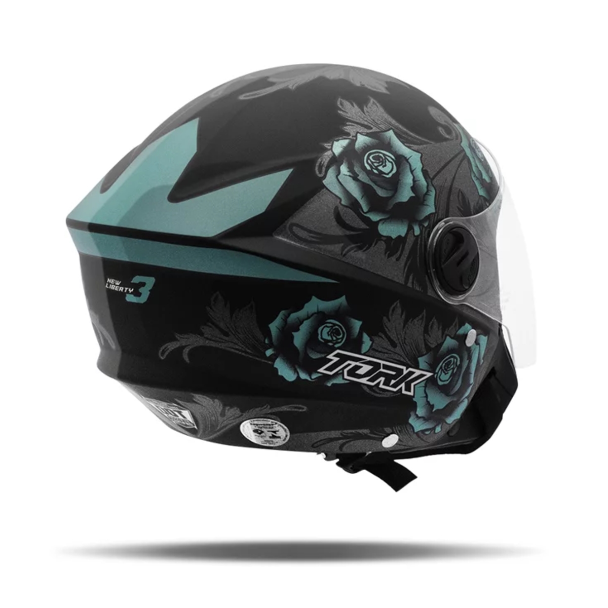 Capacete New Liberty Three Flowers Azul Brilhante Tamanho 60 CAP-762AZPT Pro Tork