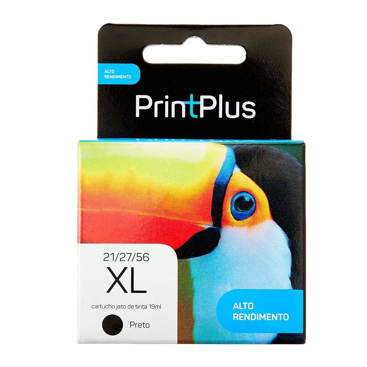 Cartucho jato de tinta compatível HP 21/27/56 universal Preto - Multilaser PP021