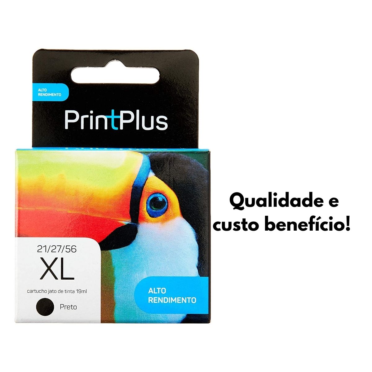 Cartucho jato de tinta compatível HP 21/27/56 universal Preto - Multilaser PP021