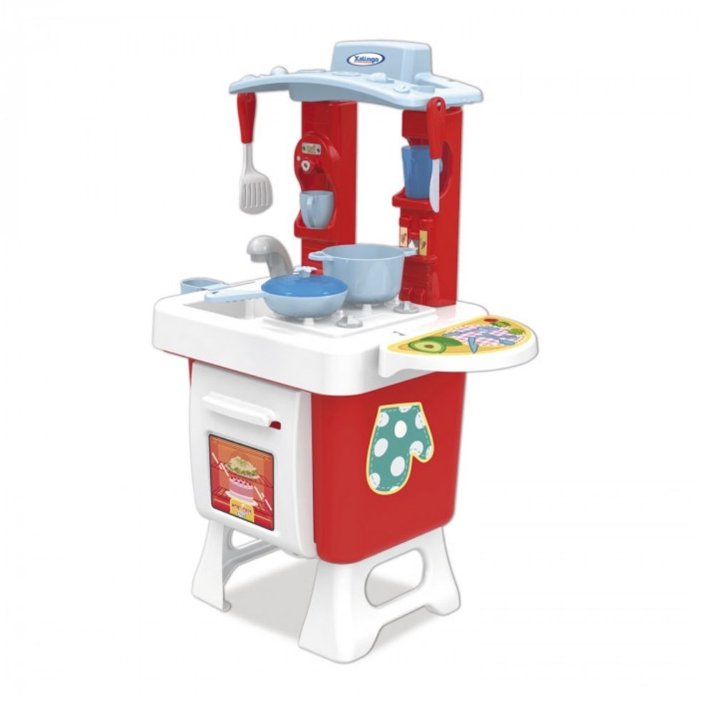Brinquedo Cozinha Infantil Mini Chef Fantástica Com Acessórios Vermelho Xalingo - 0447.6