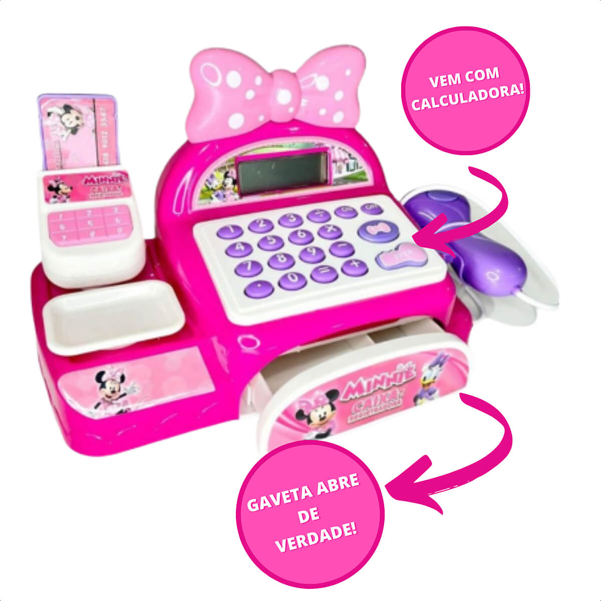 Caixa Registradora Loja de Laço Minnie Multikids - BR1183