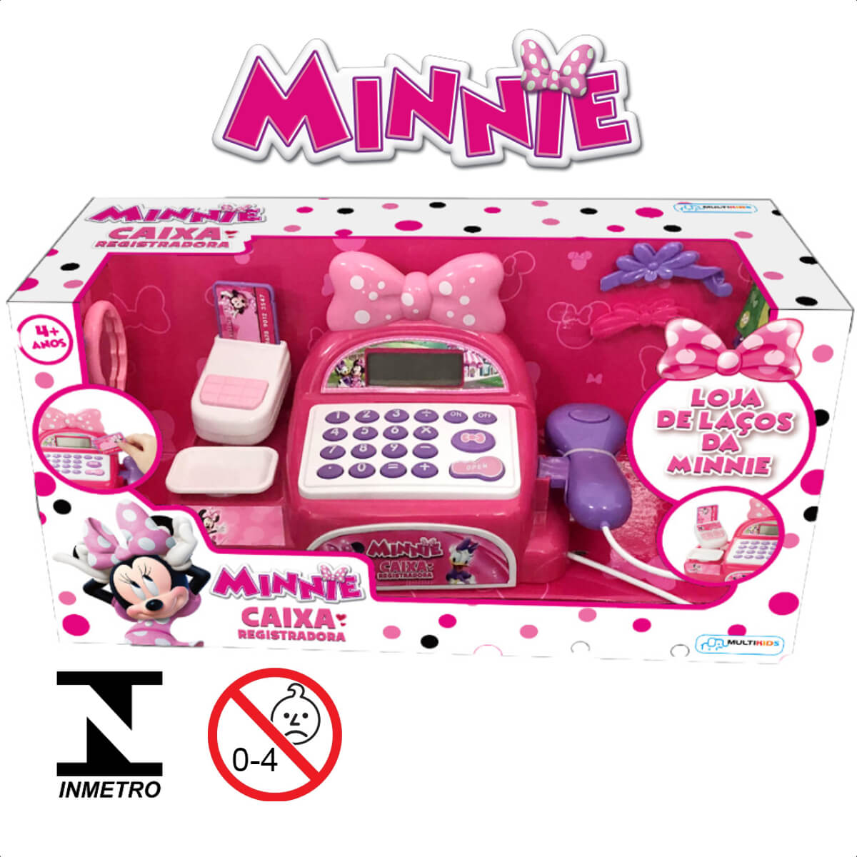 Caixa Registradora Loja de Laço Minnie Multikids - BR1183